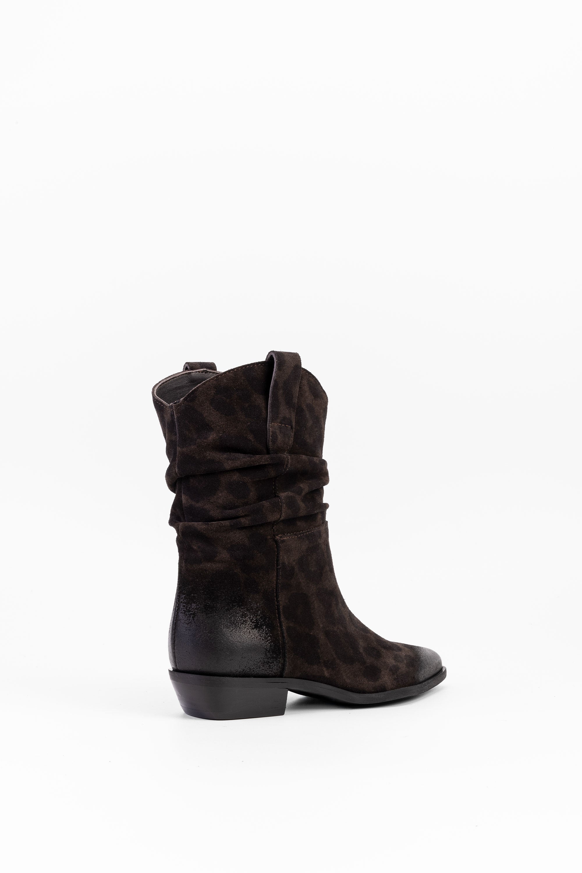 Stivaletti in Camoscio Celeste - Marrone