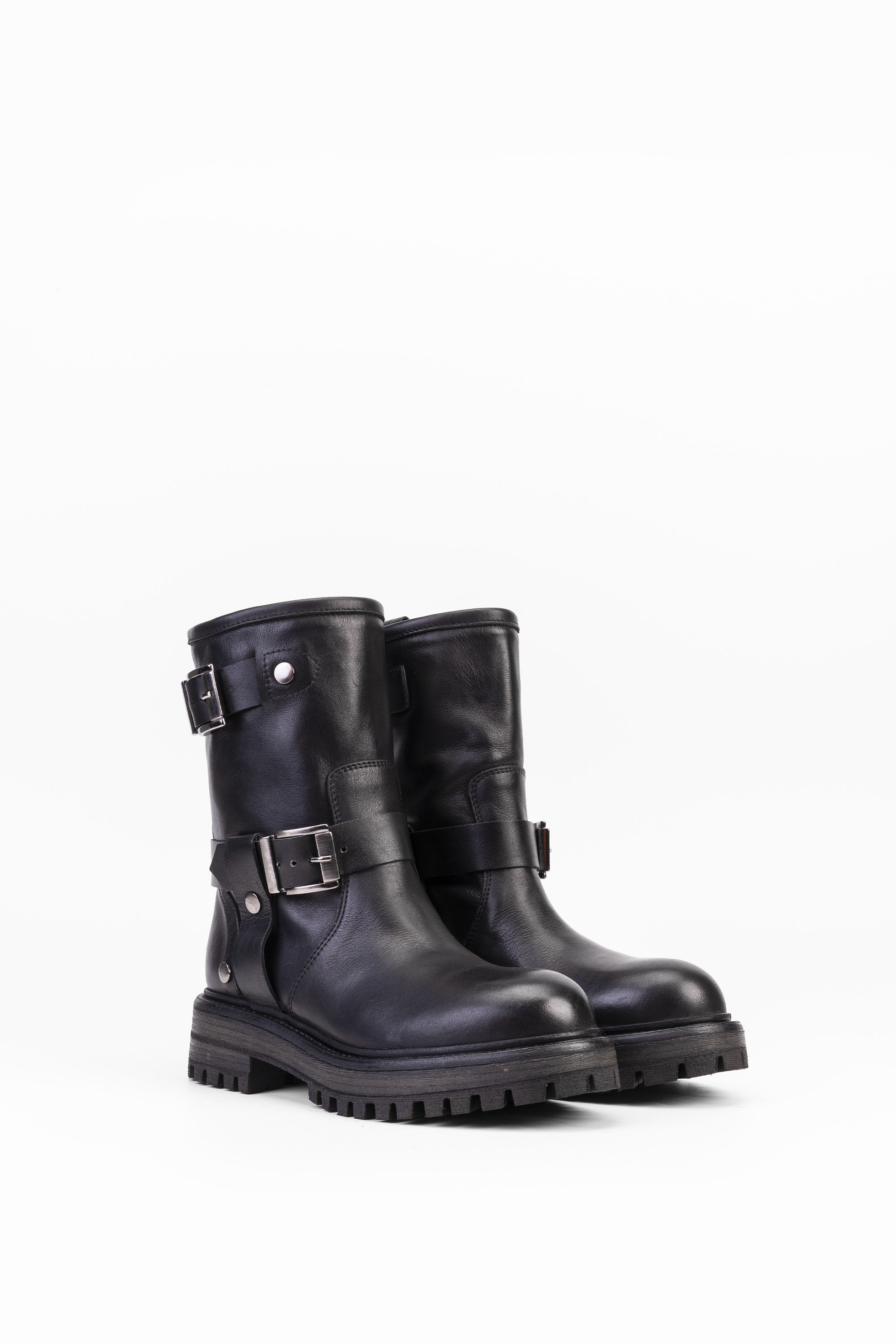 Anfibi in Pelle Jacinthe - Nero