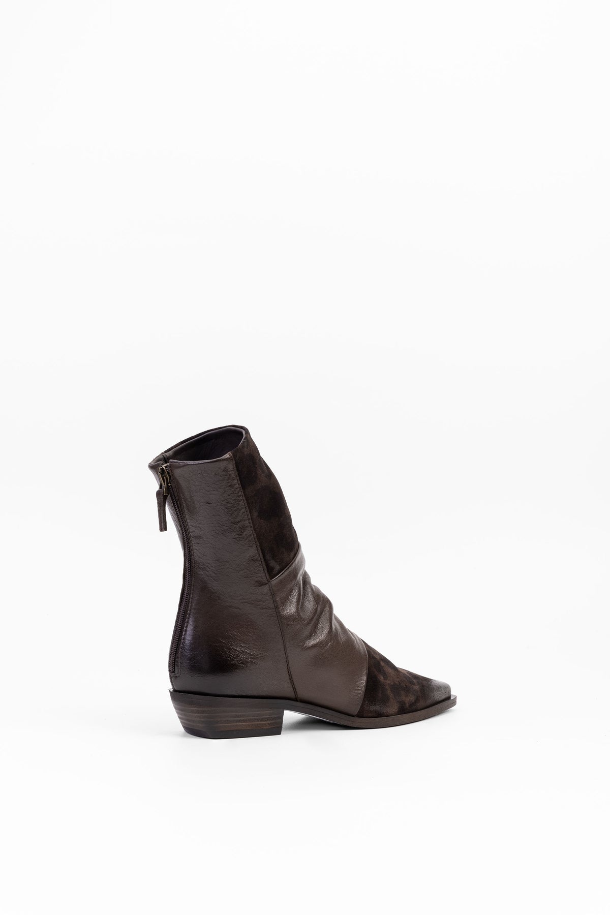Botins Animal Print em Pele Lavender