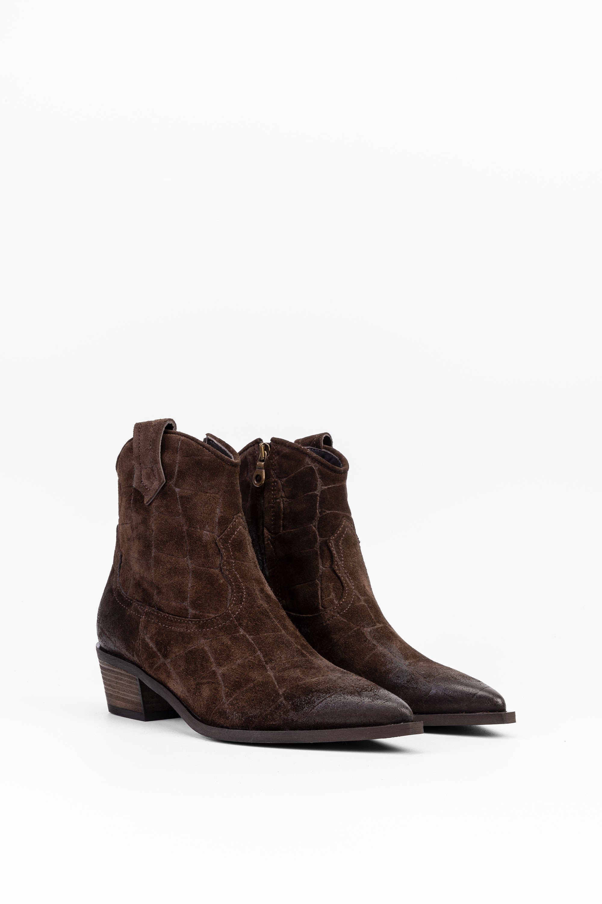 Stivaletti in Camoscio Jessica - Marrone
