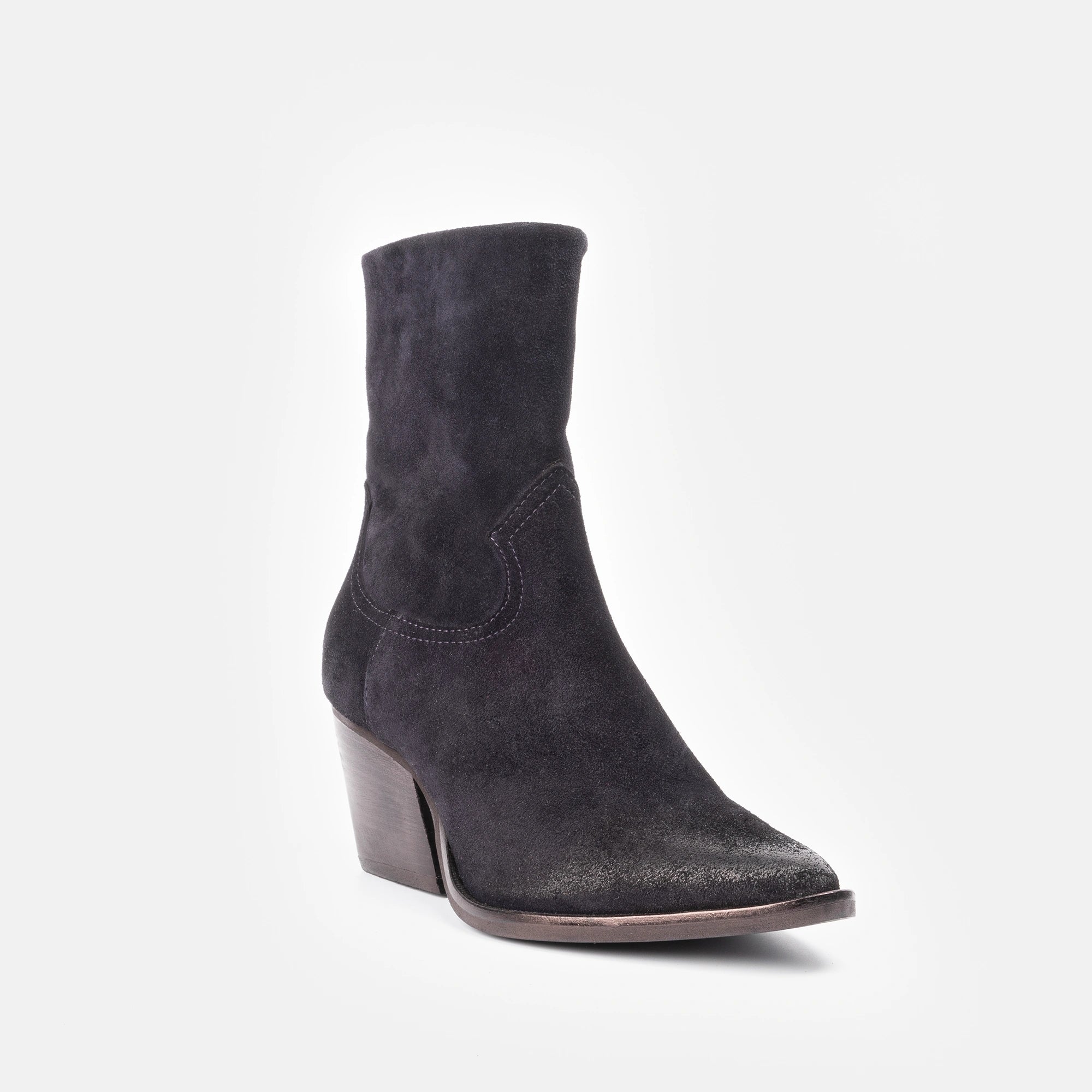 Tronchetto in Camoscio Beatrice Nero