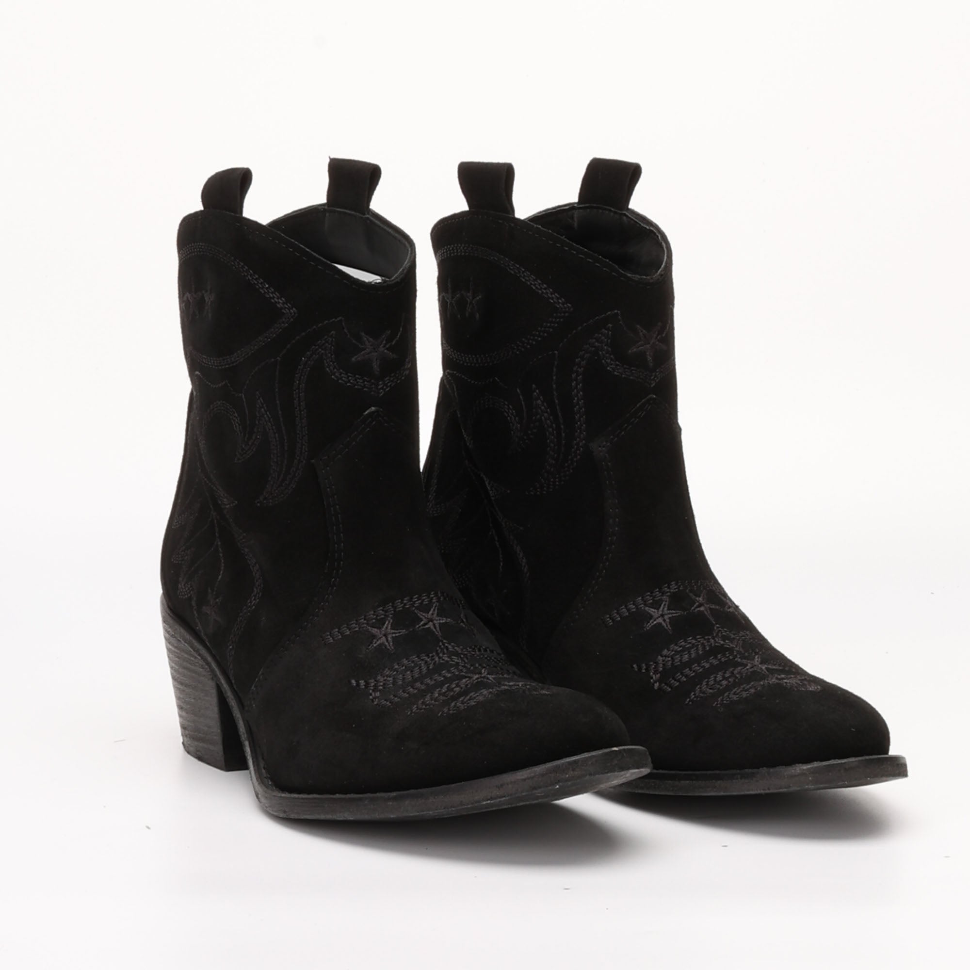 Stivaletto Texano in Camoscio Livia Nero