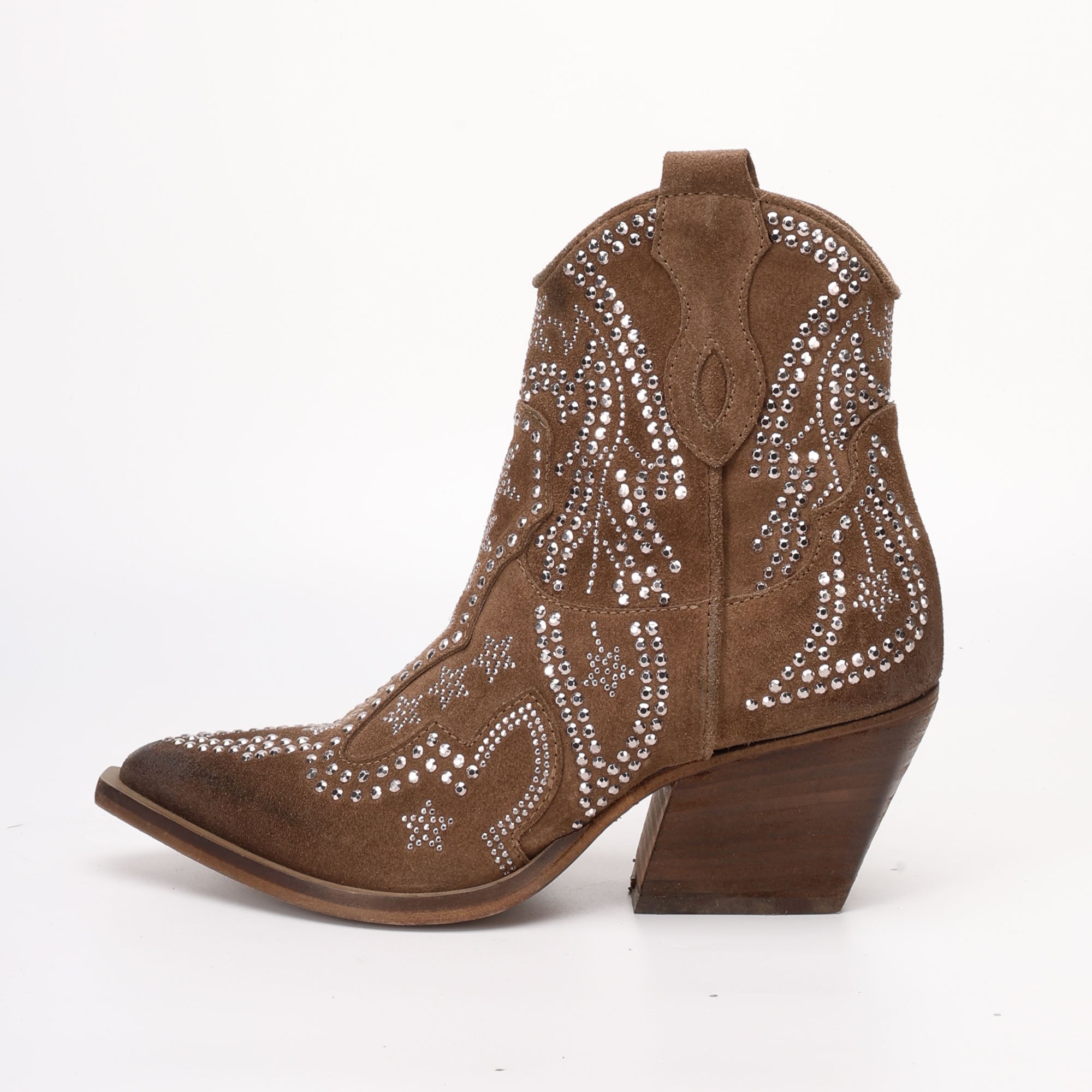 Stivaletto in Camoscio con Strass Stephany Sesamo