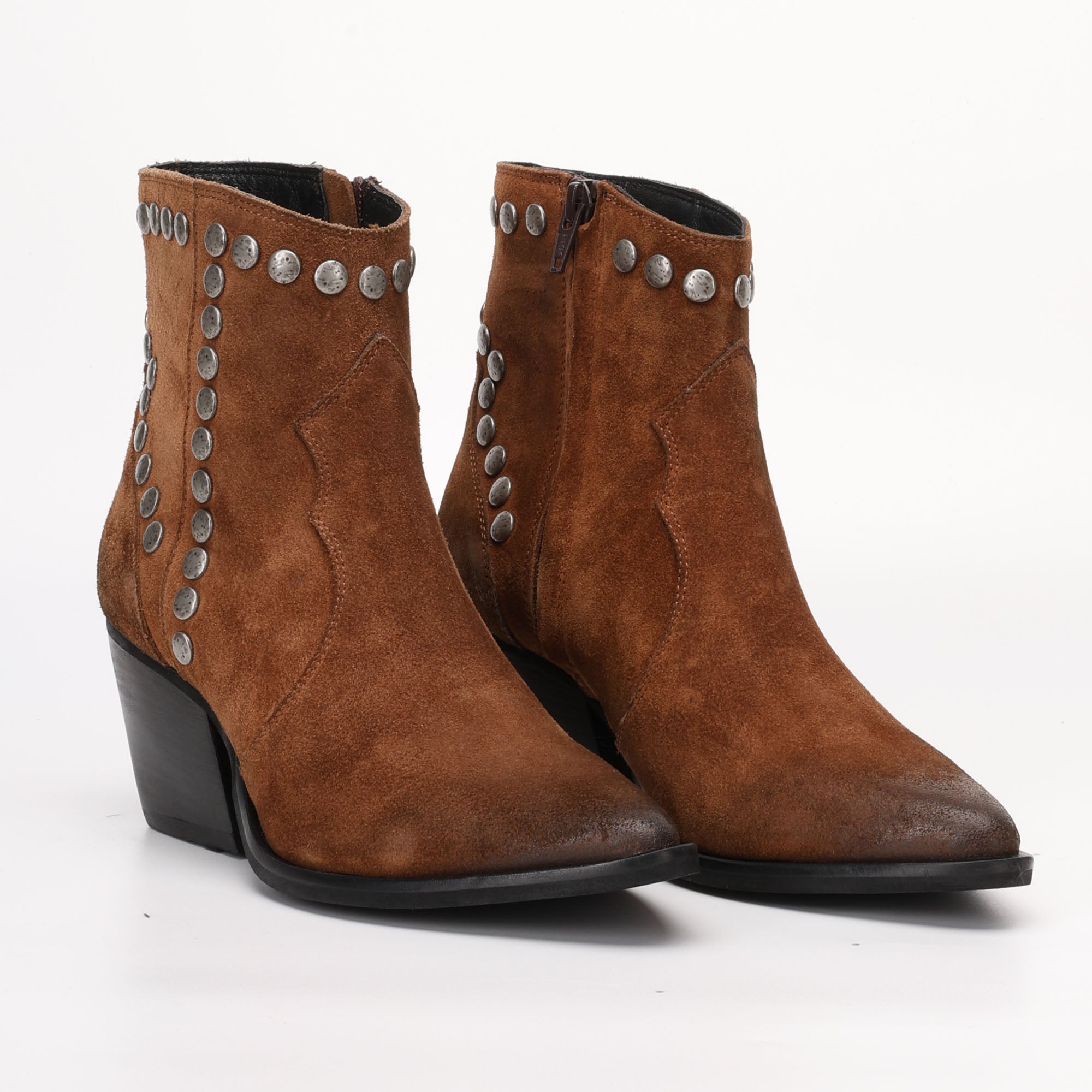 Tronchetto in Camoscio Eva Marrone