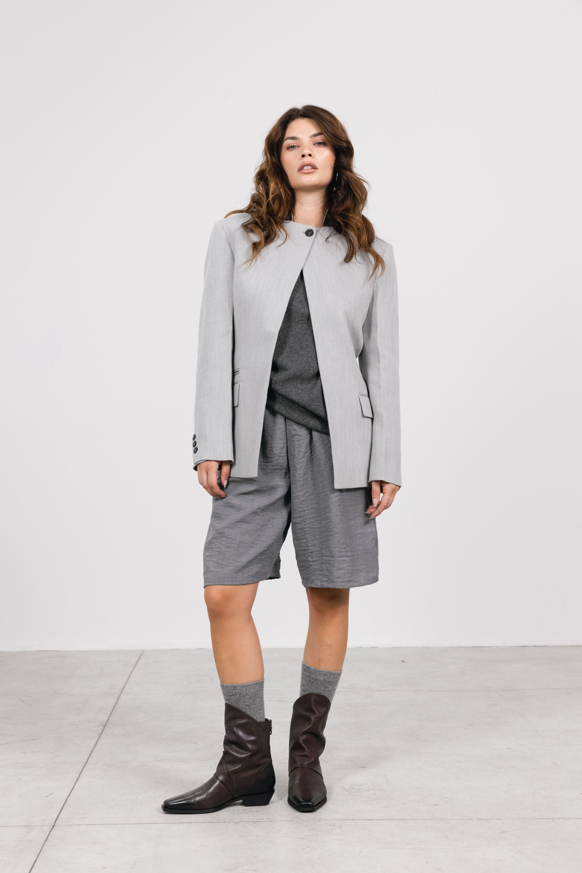 Stivaletti in Pelle Meredith - Bordeaux, indossato