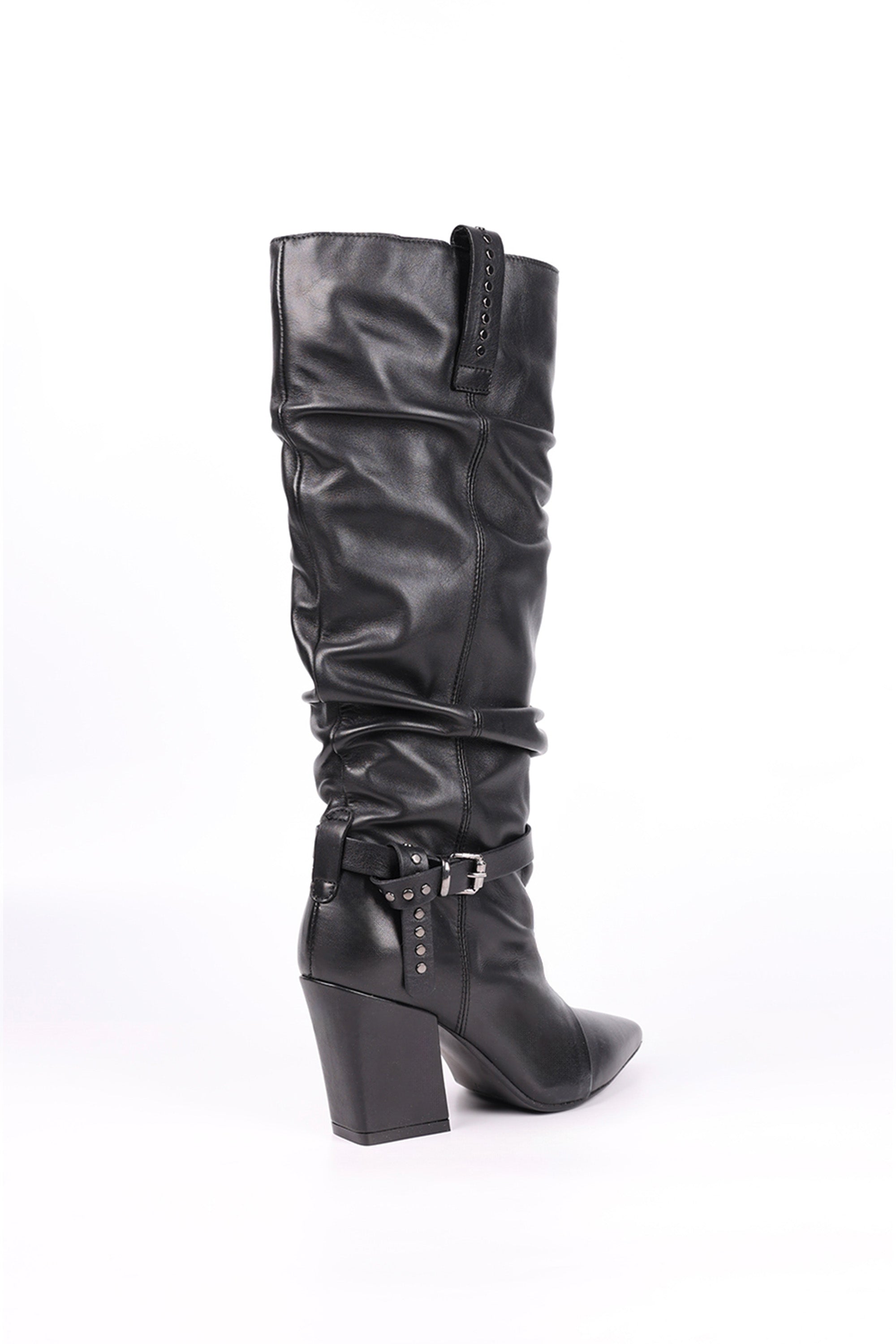 Bottes en cuir et clous Kaya