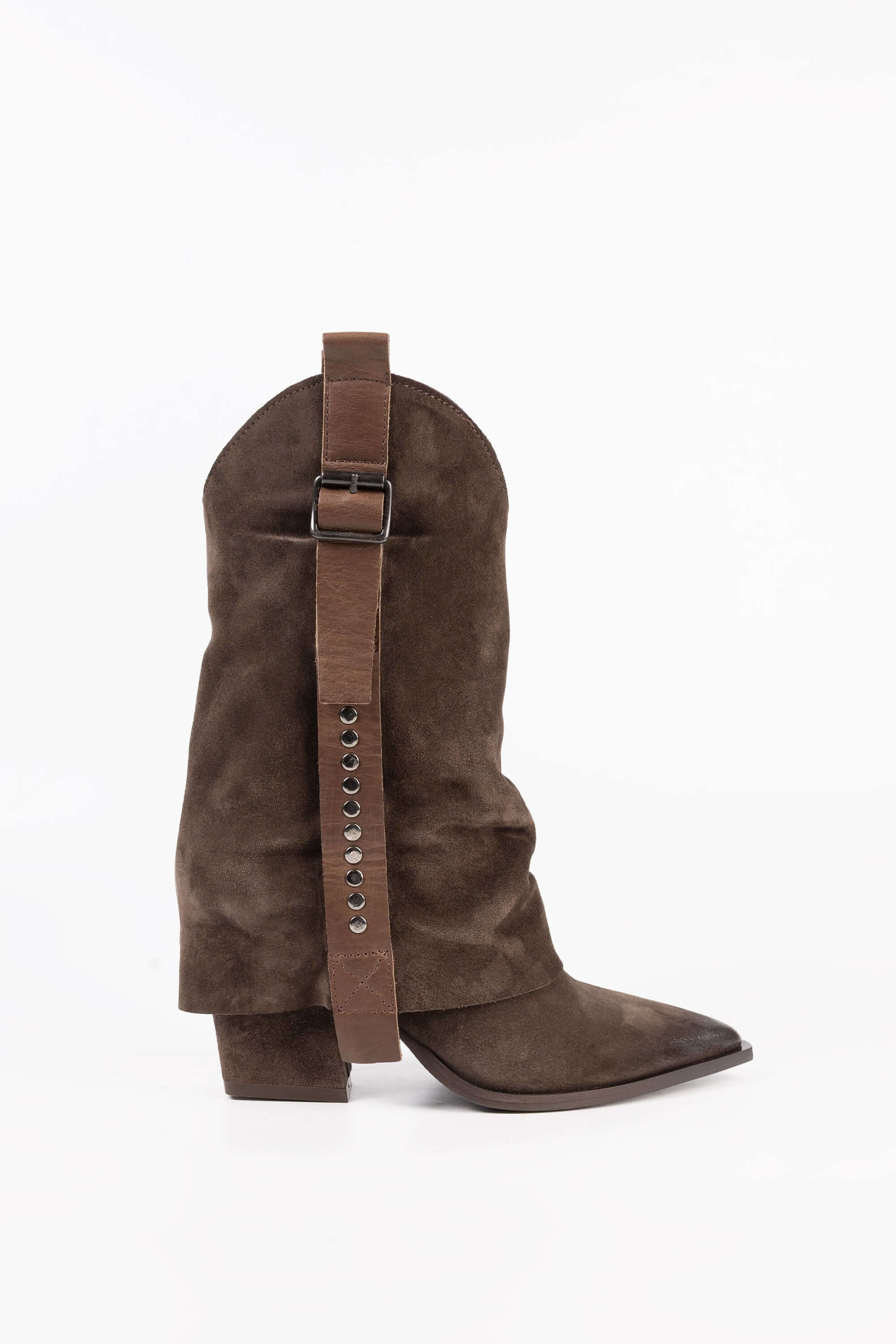 Stivaletti Texani in Camoscio con Borchie Penelope