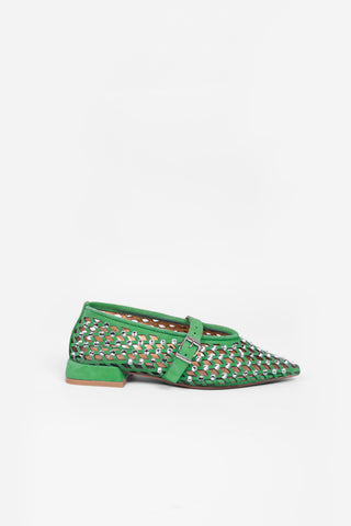 Ballerina In Camoscio Con Strass Jolie
