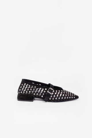 Ballerina In Camoscio Con Strass Jolie