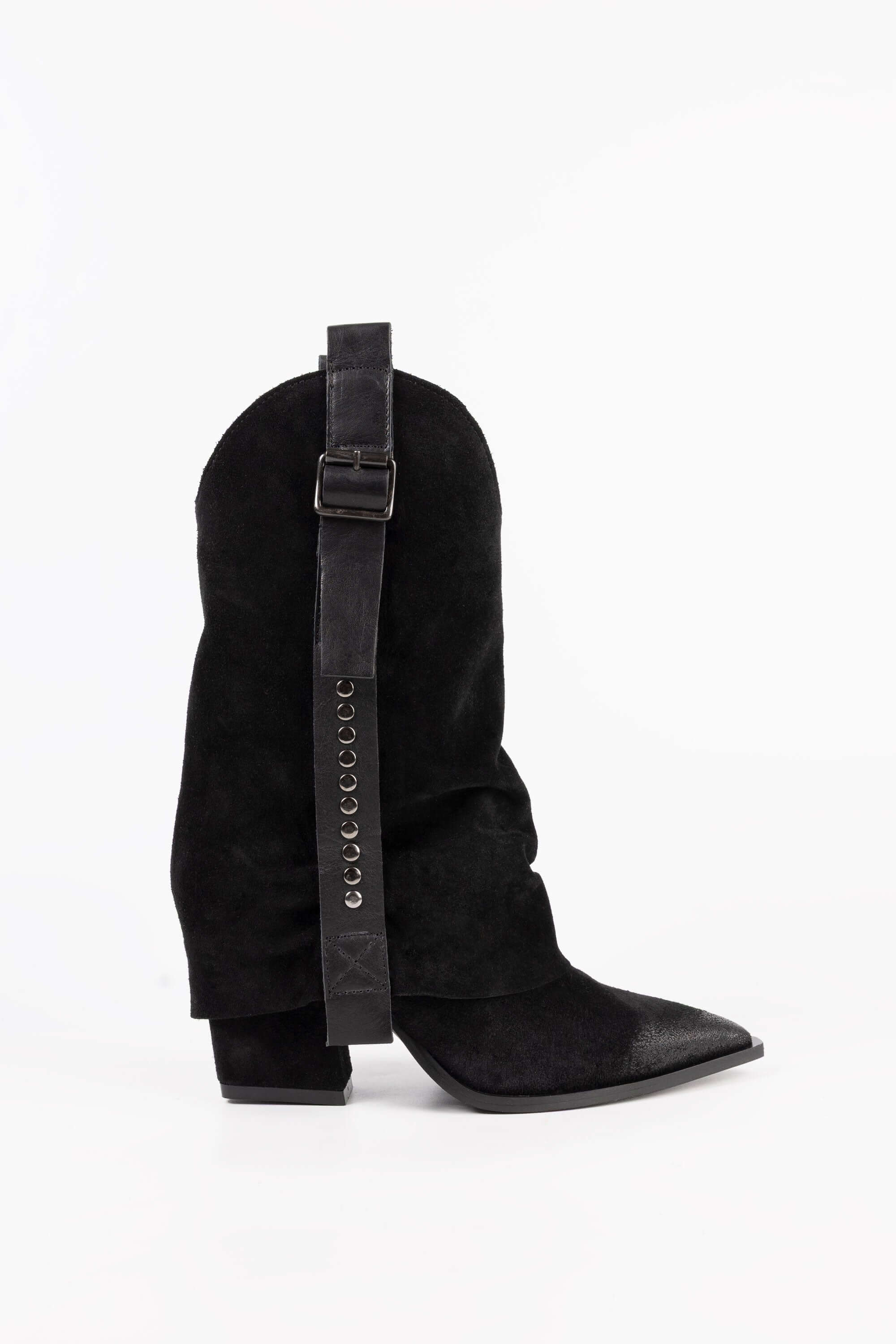 Texanische Stiefeletten aus Wildleder mit Nieten Penelope