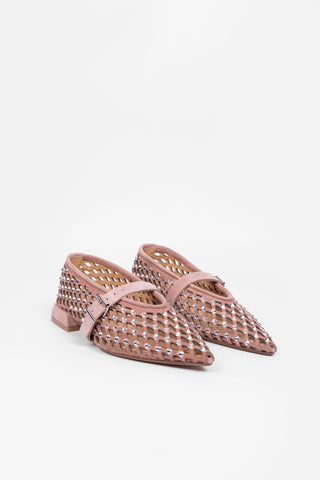 Ballerina In Camoscio Con Strass Jolie