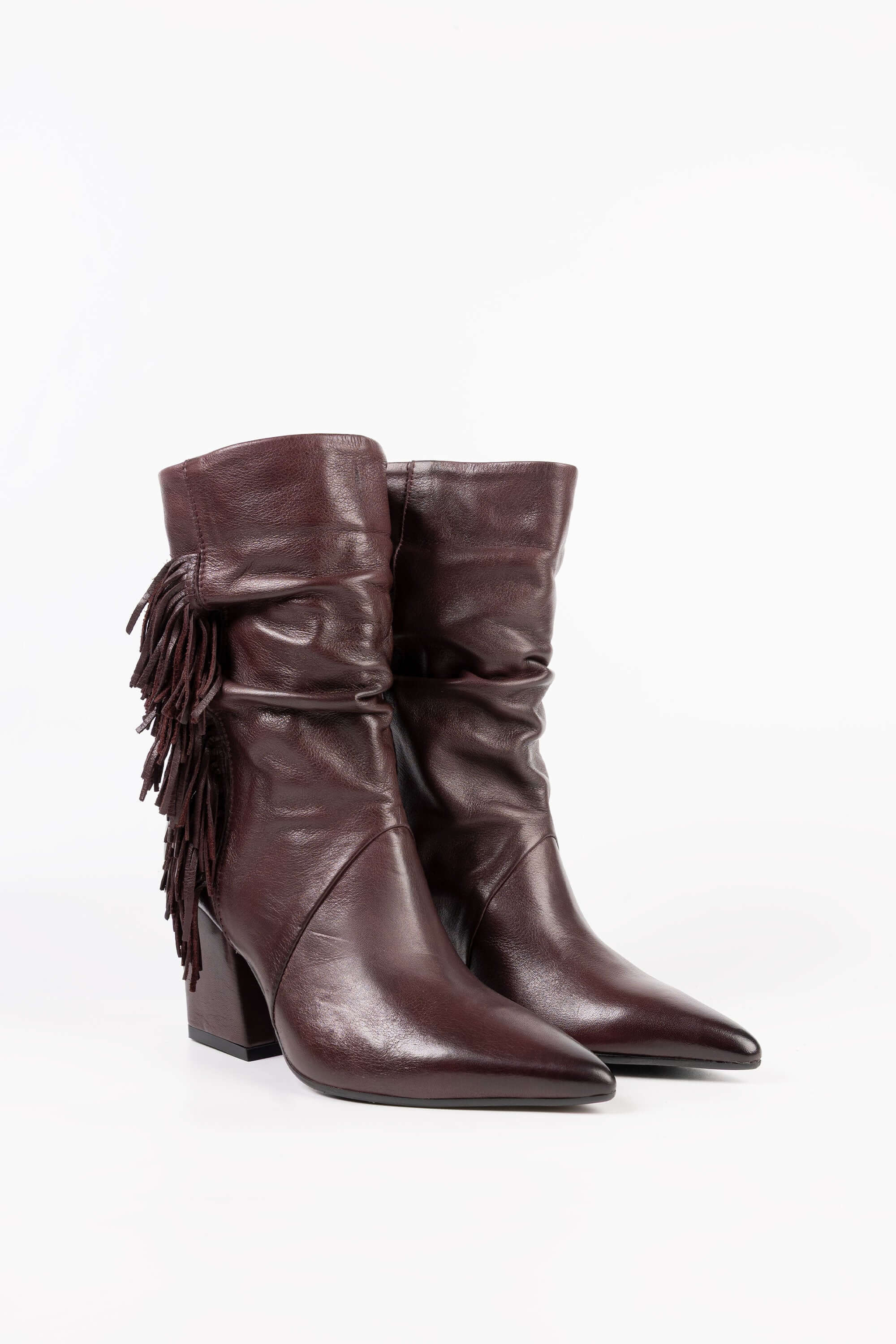 Stivaletti in Pelle con Frange Madison