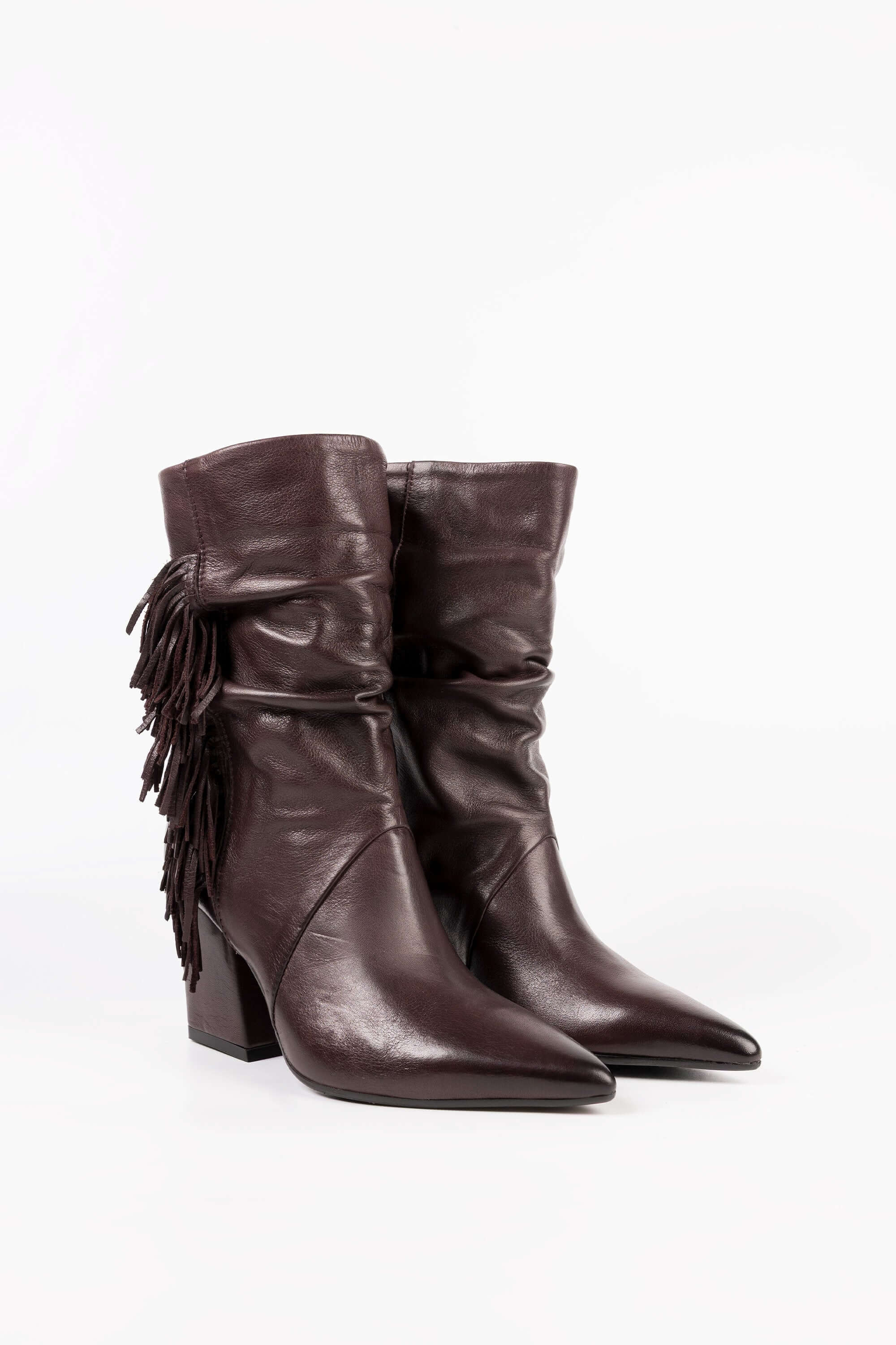 Stivaletti in Pelle con Frange Madison