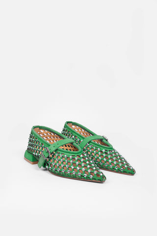 Ballerina In Camoscio Con Strass Jolie