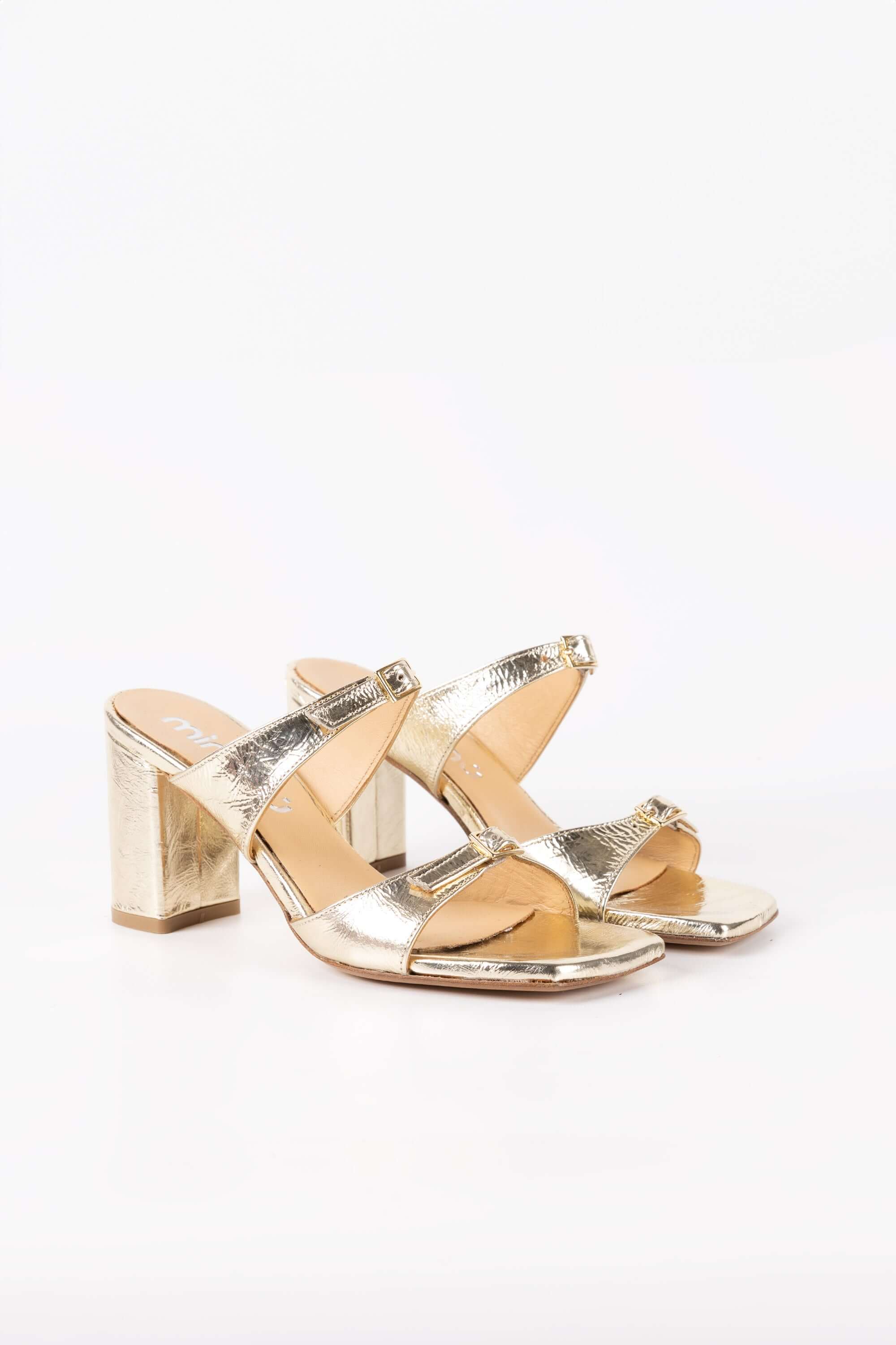 Sandali in Pelle Laminata Nicole