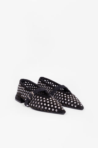 Ballerina In Camoscio Con Strass Jolie