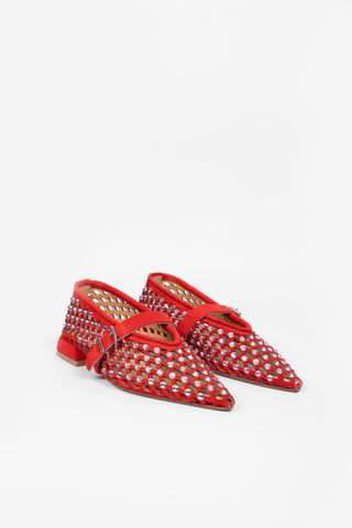 Ballerina In Camoscio Con Strass Jolie