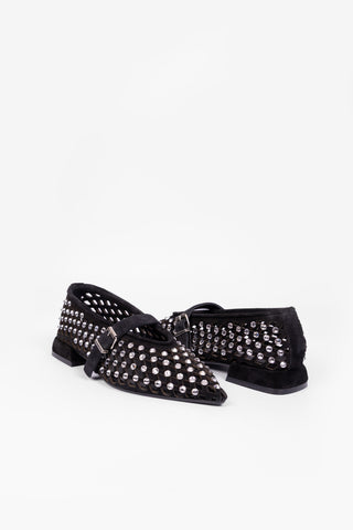 Ballerina In Camoscio Con Strass Jolie