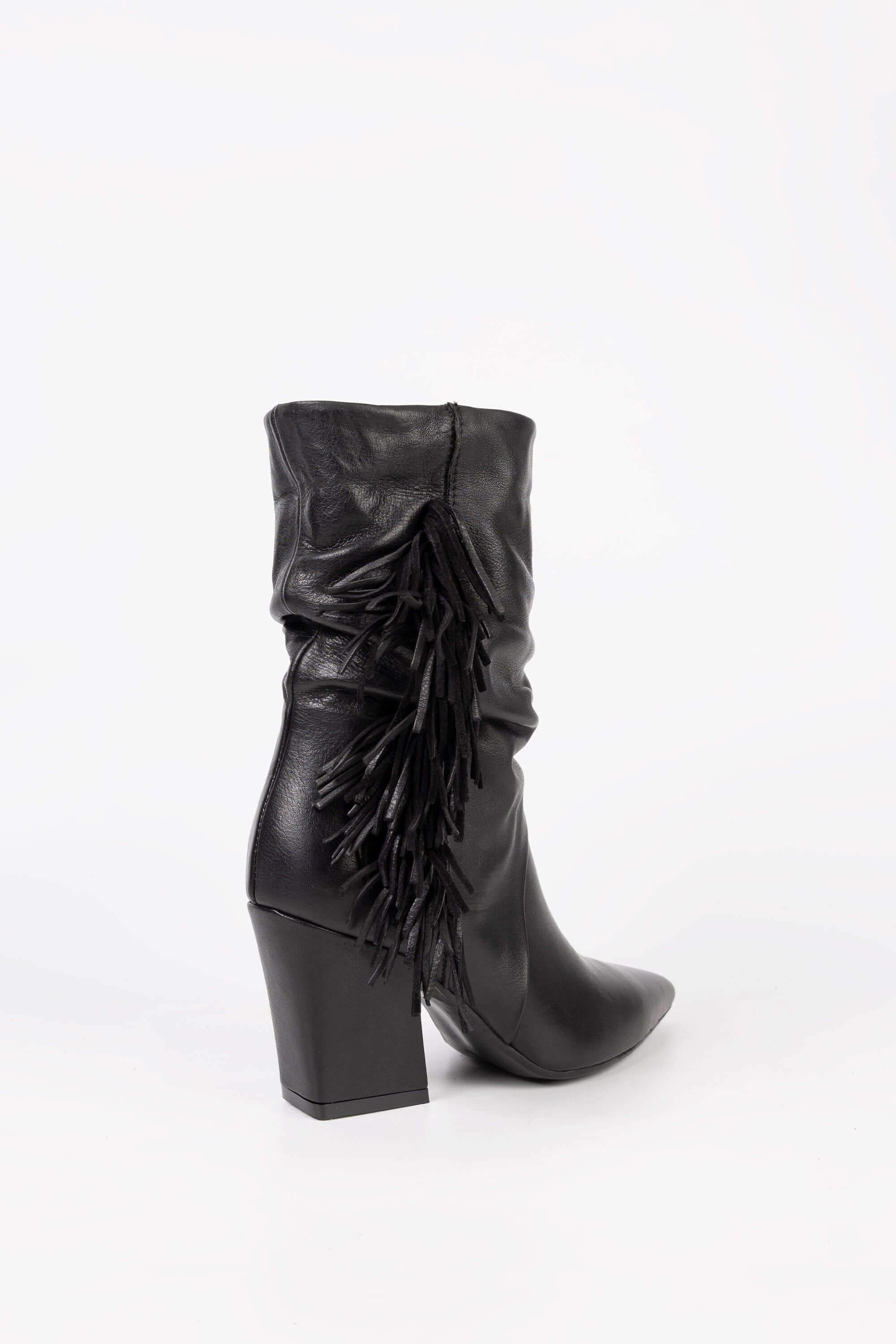 Stivaletti in Pelle con Frange Madison
