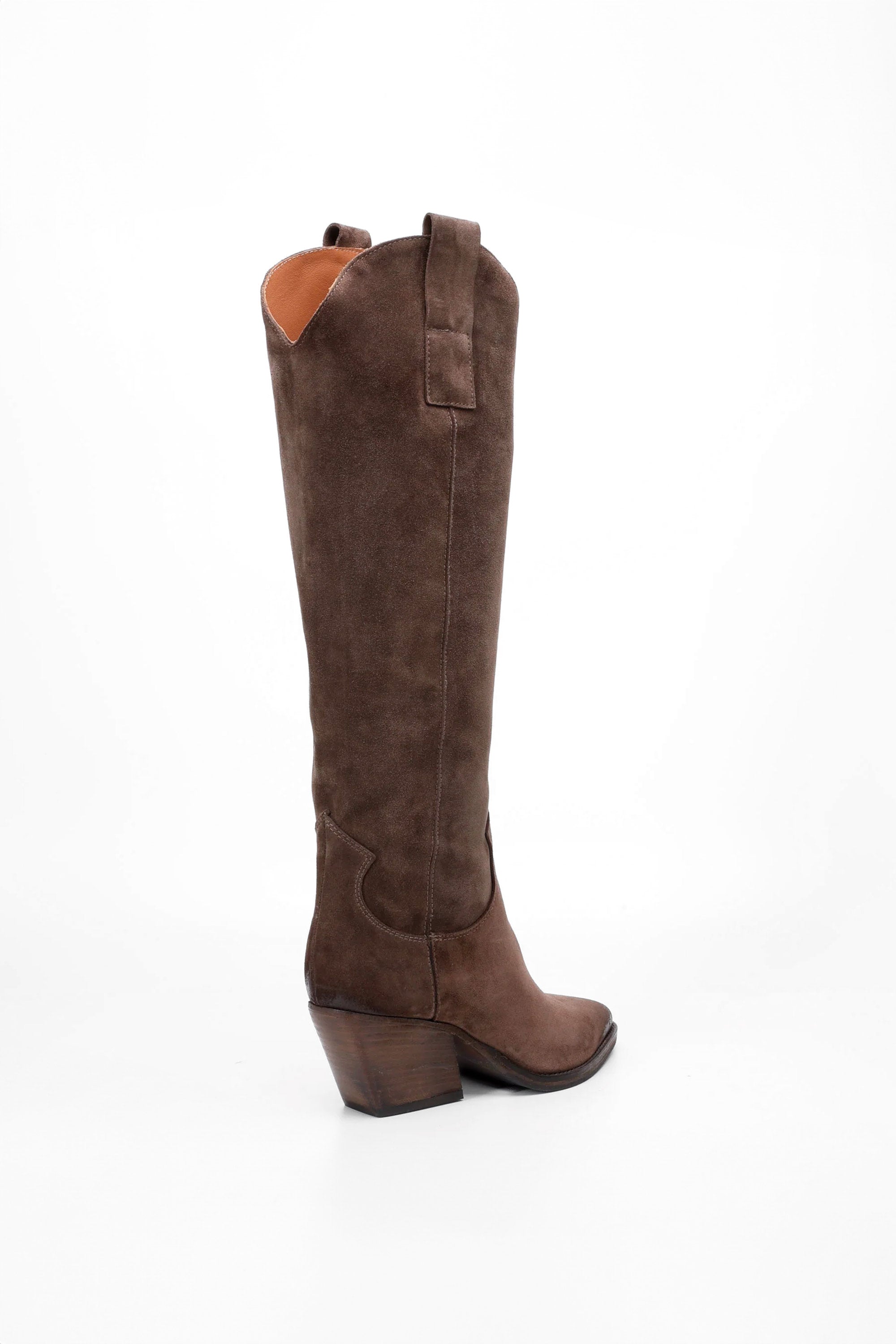 Hoher Wildlederstiefel in Braun Giuly