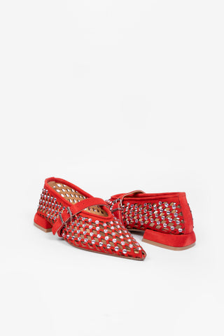 Ballerina In Camoscio Con Strass Jolie