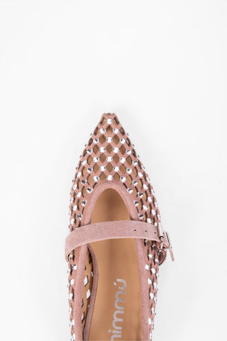 Ballerina In Camoscio Con Strass Jolie
