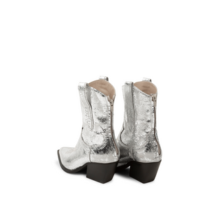 Alice Silver Leather Texan Boots