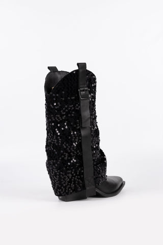 Botas texanas con lentejuelas Alessia