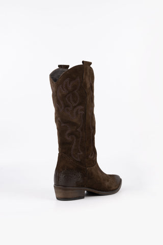 Bottes texanes en daim Charlotte