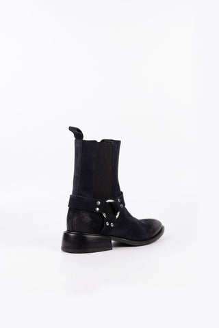 Scarlett laminated Leather Ankle Boots