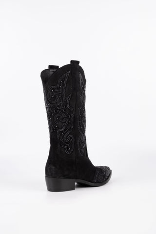 Bottes texanes en daim Charlotte