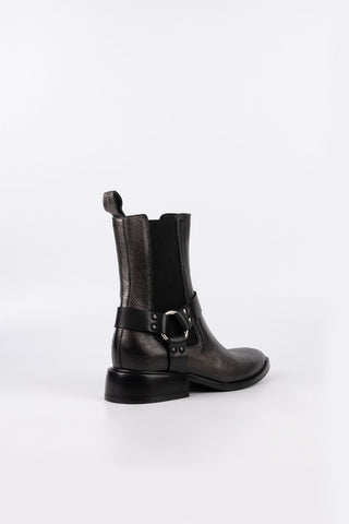 Scarlett laminated Leather Ankle Boots