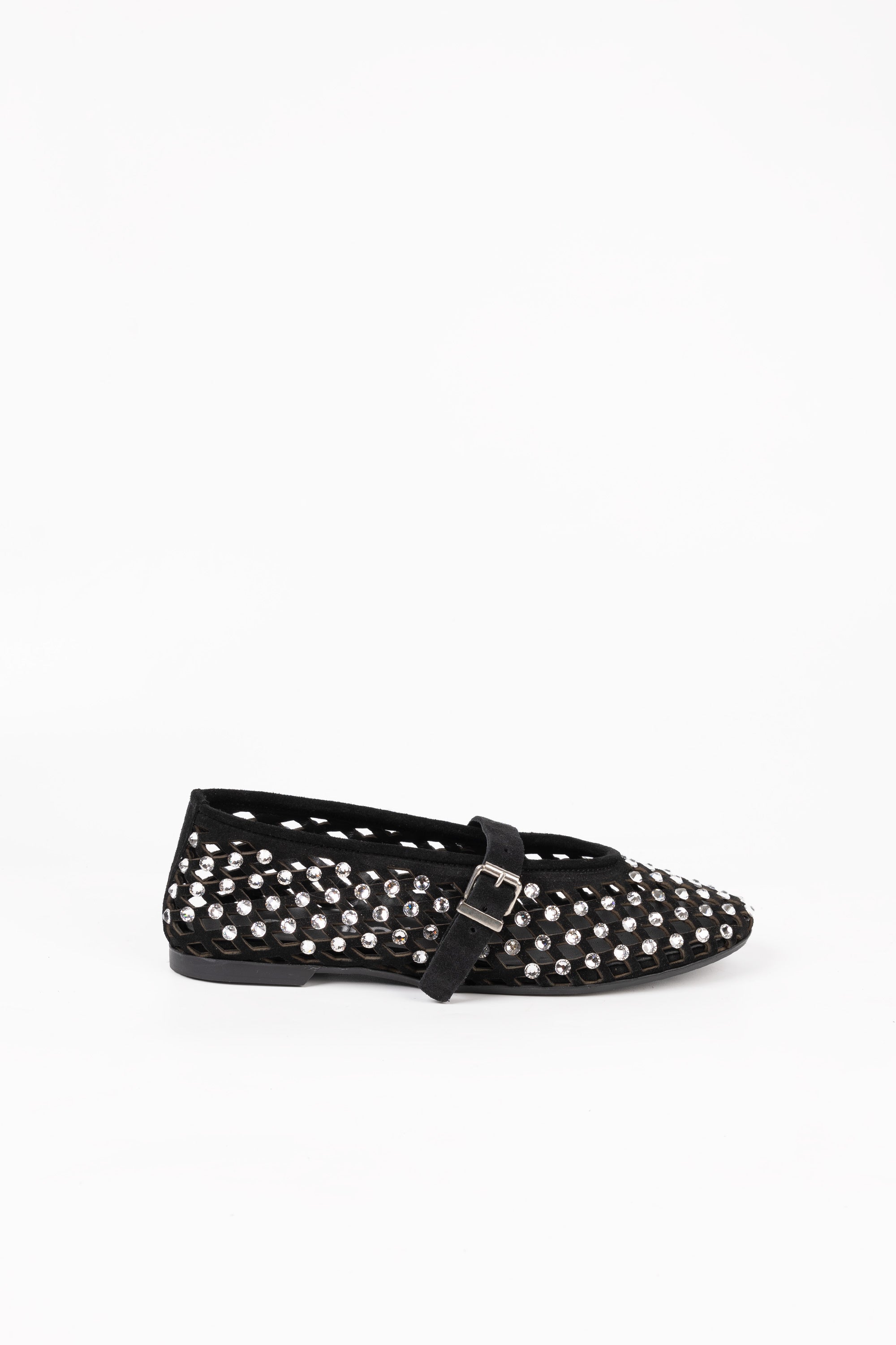 Ballerina In Camoscio Con Strass Cloe