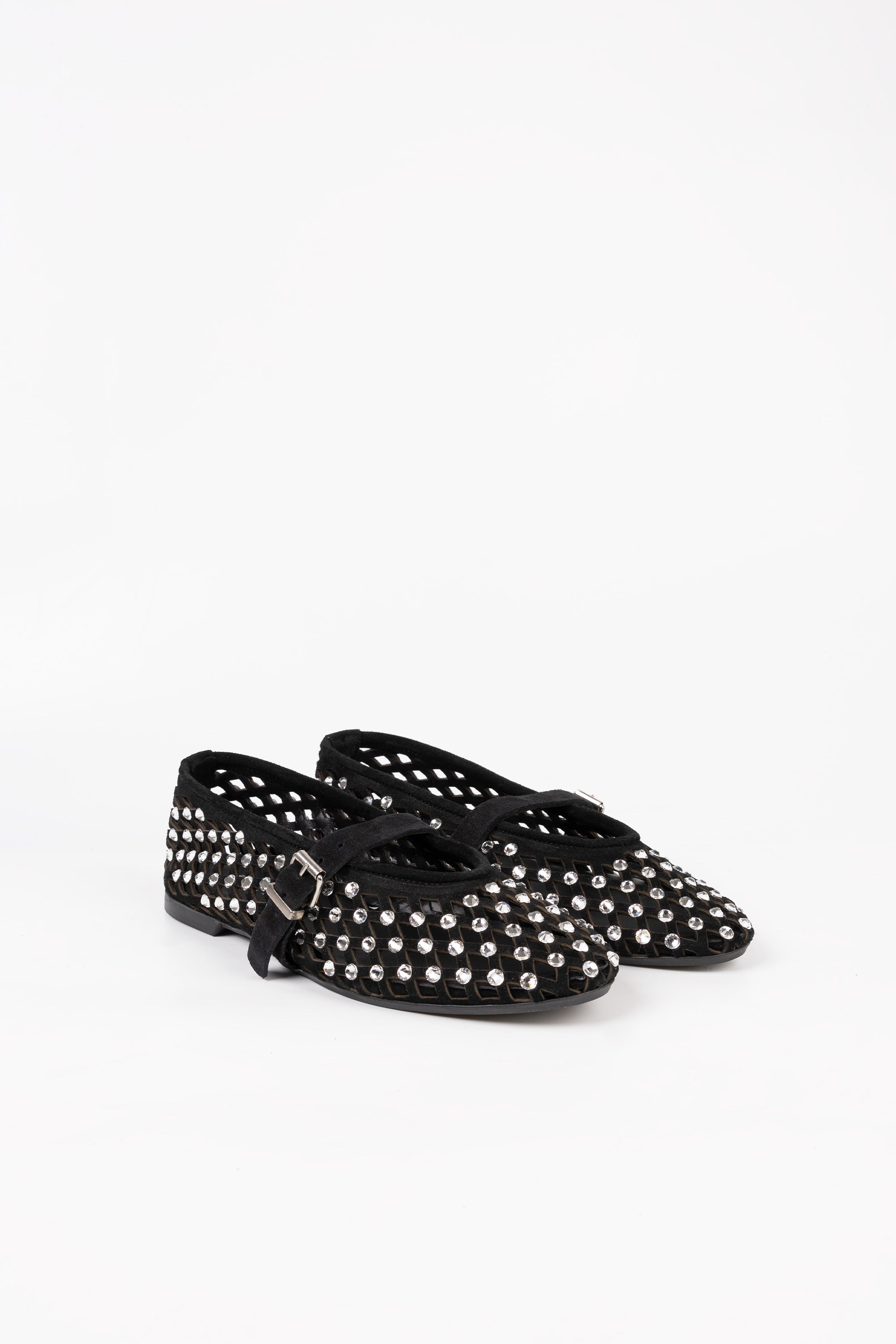 Ballerina In Camoscio Con Strass Cloe