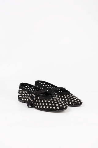 Ballerina In Camoscio Con Strass Cloe