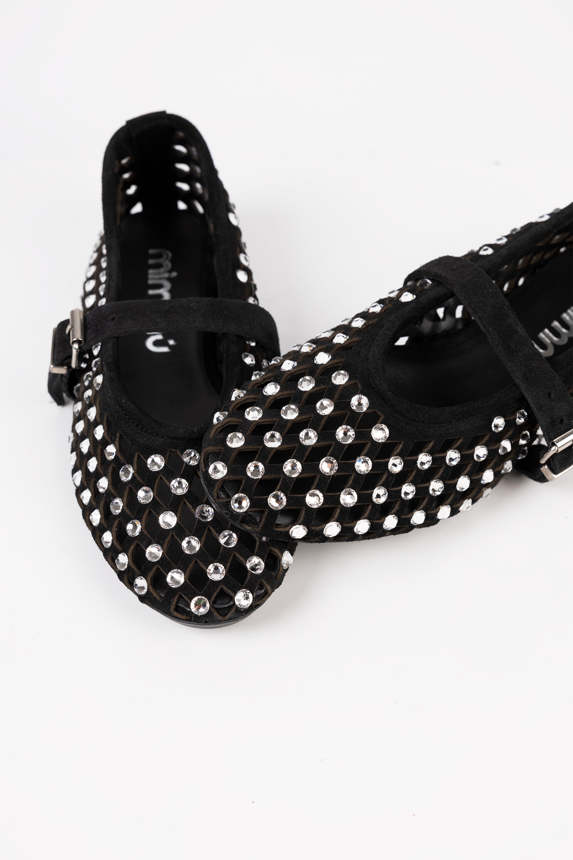 Ballerina In Camoscio Con Strass Cloe