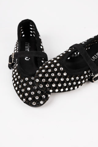 Ballerina In Camoscio Con Strass Cloe