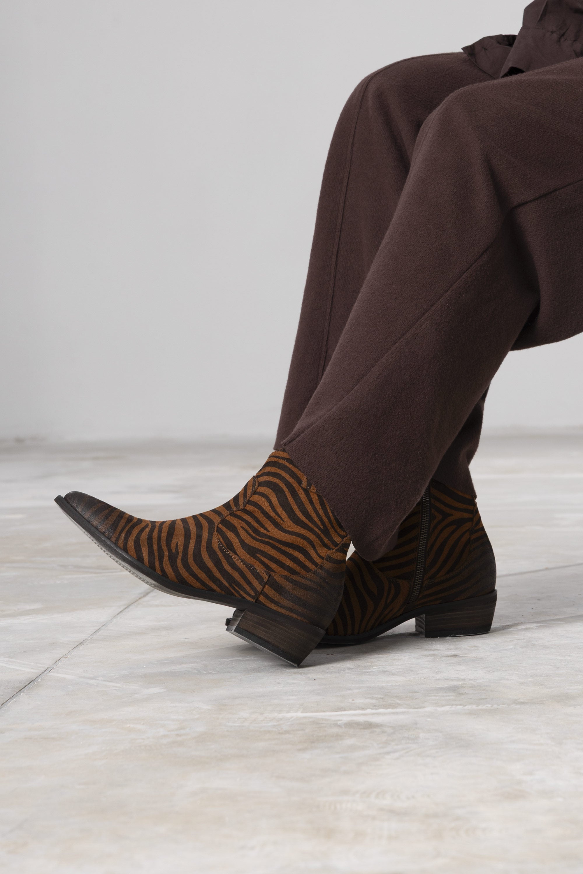 Botins em Pele Zebrada Giorgia