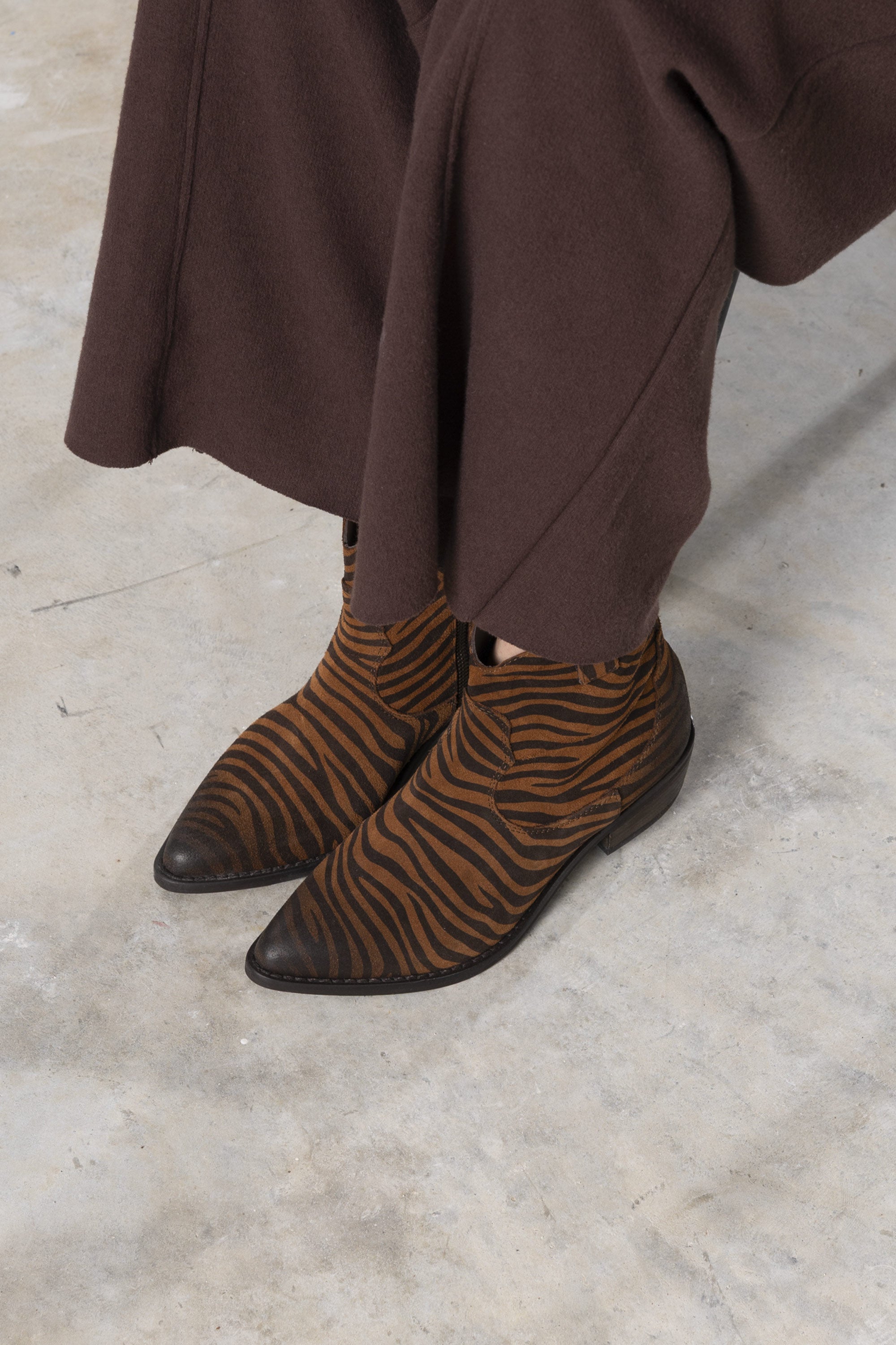 Botins em Pele Zebrada Giorgia
