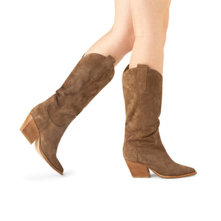 Sophie Brown Suede Texan Boots