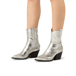 Alice Silver Leather Texan Boots