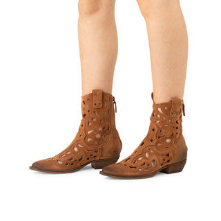 Brown Suede Texan Boots Evelyn