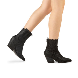 Botas texanas pretas de couro Kelly