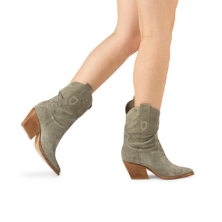 Kate Green Suede Texan Ankle Boots