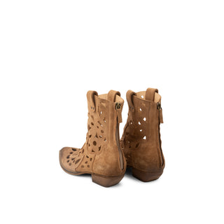 Bottines texanes en daim taupe Evelyn