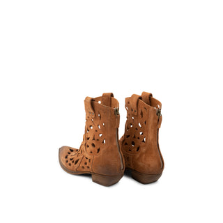 Bottes texanes en daim marron Evelyn