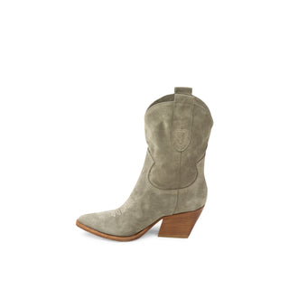 Kate Green Suede Texan Ankle Boots