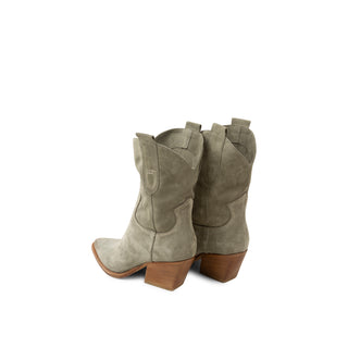 Bottines texanes en daim vert Kate