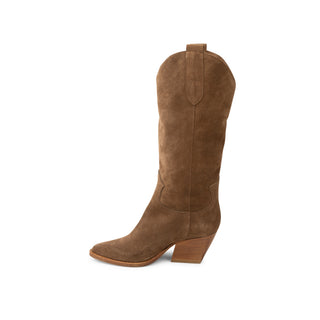 Bottes texanes en daim marron Sophie