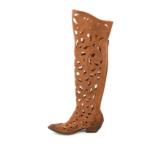 Bottes texanes en daim marron Chloé